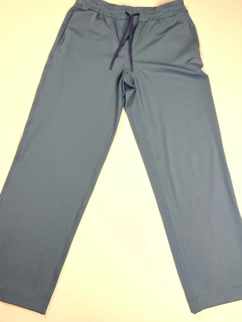 Lululemon Wide Leg Pants Womens S Blue Luxtreme Drawstring Pull On Pockets